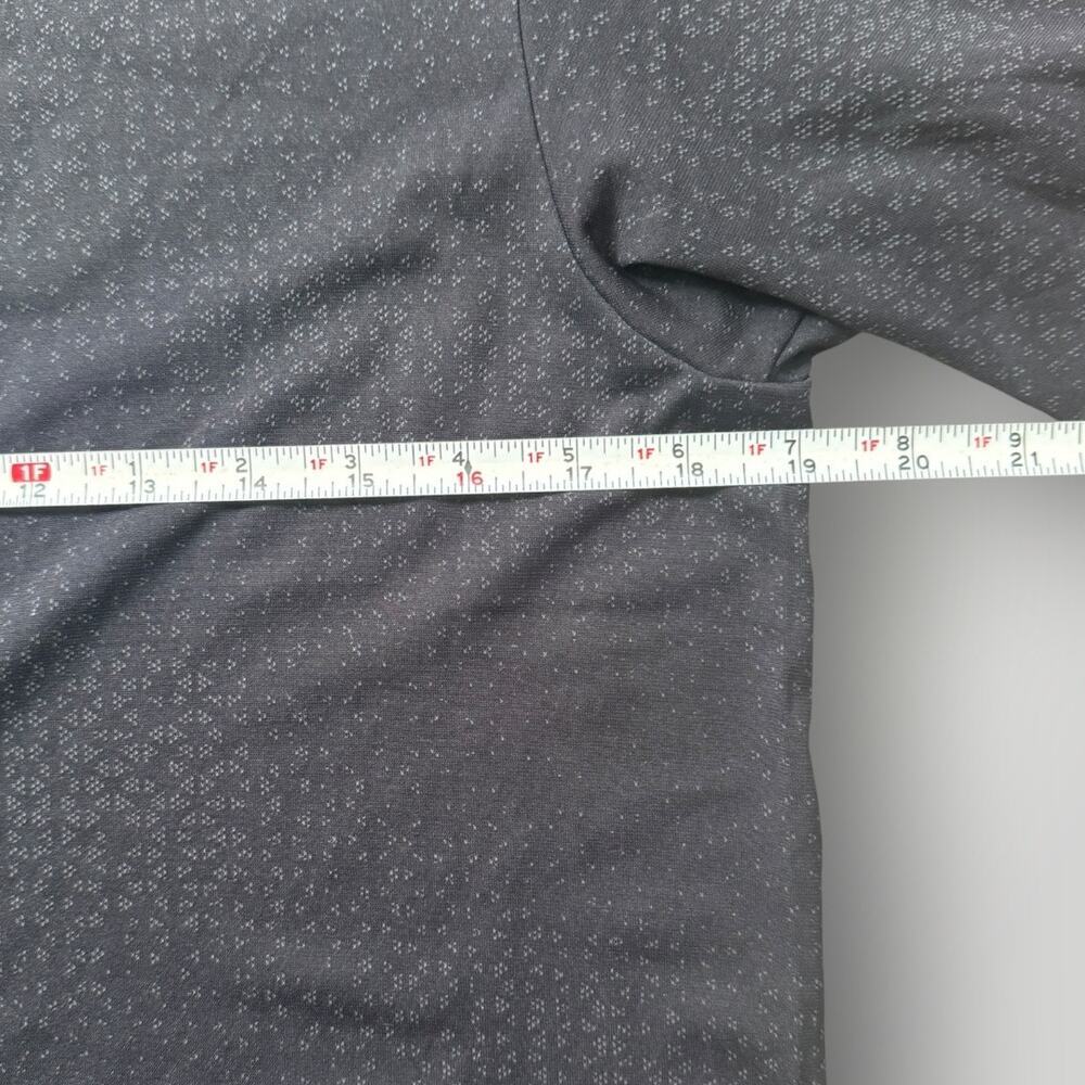 Uniqlo Dry-EX Polo Shirt Men’s M Black Geometric Pattern Short Sleeve NWT - Picture 4 of 4